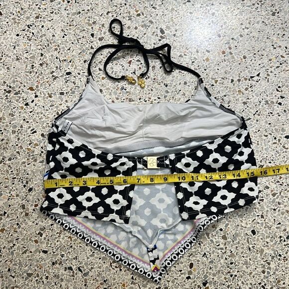 Trina Turk handkerchief halter Tankini bikini swim top 4 - Picture 4 of 5